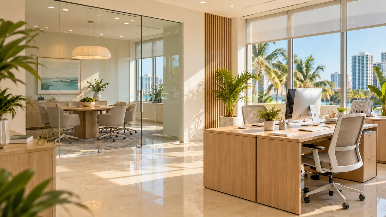Commercial Cleaning for a bright Miami space