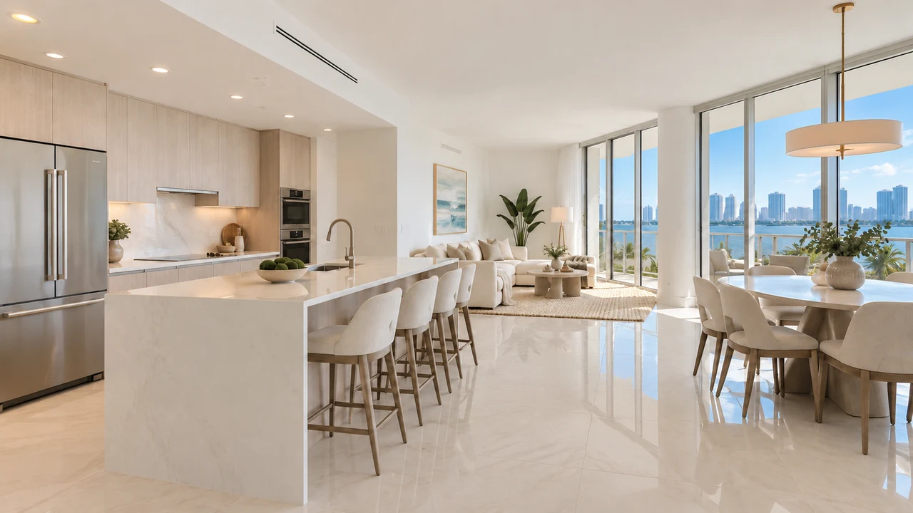 Post-Construction Cleaning in a bright Miami property